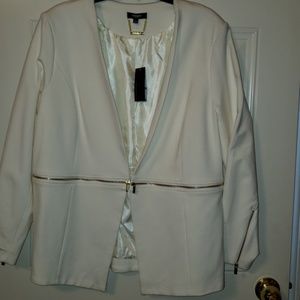 New Blazer/White with gold zippers